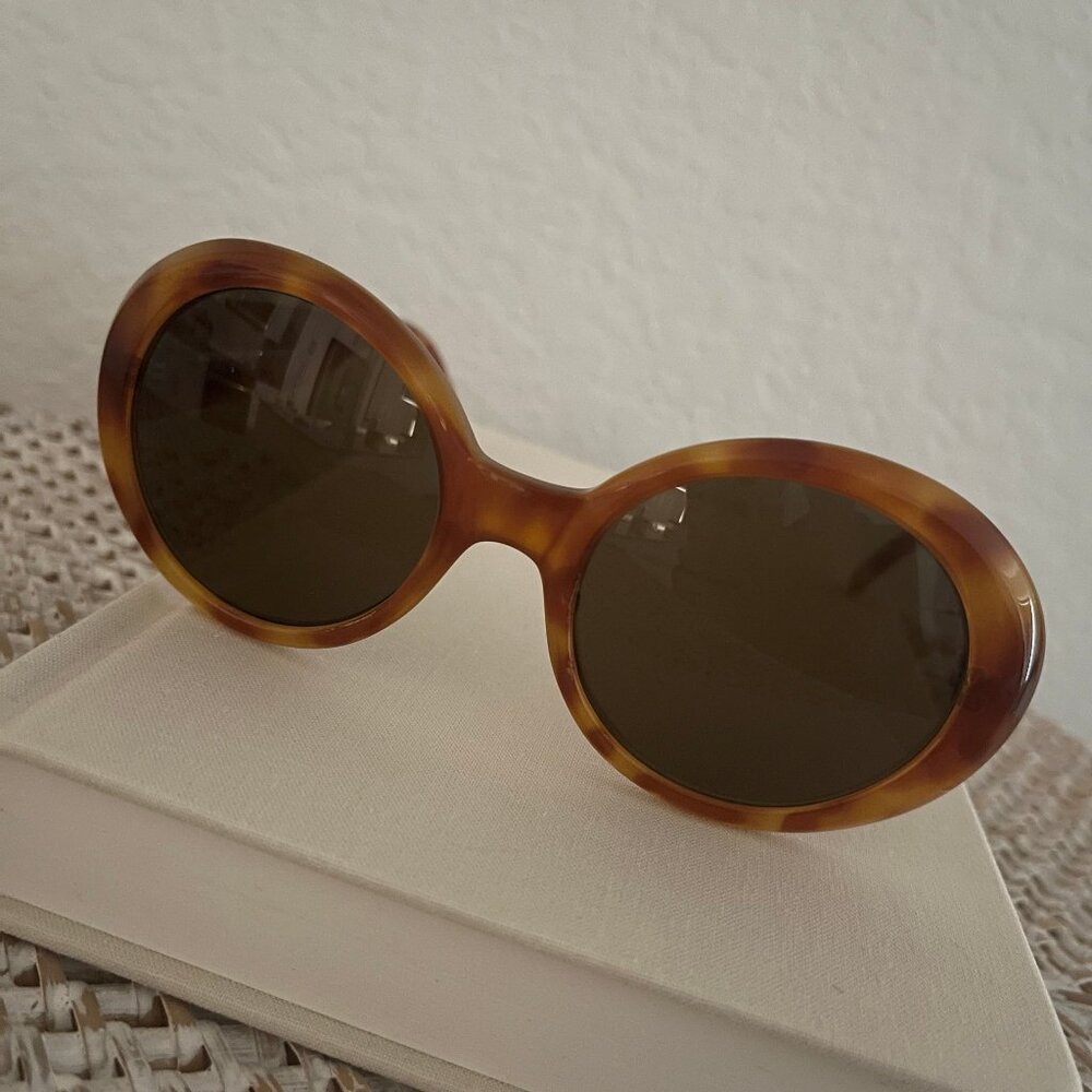 Italy Vintage ROBE DI KAPPA 90's Amber Tortoise Sunglasses Oval/Round - Picture 6 of 15